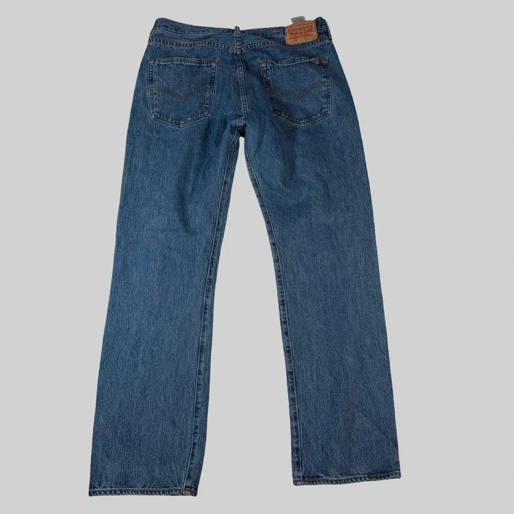 Levi's 501 Button Fly Jeans Men's W36 L32 Blue Straight Leg Denim NWT